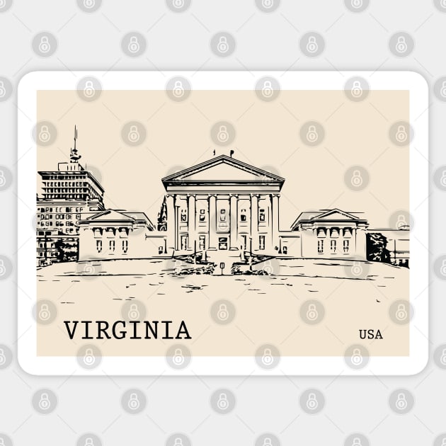 Virginia State USA Sticker by Lakeric